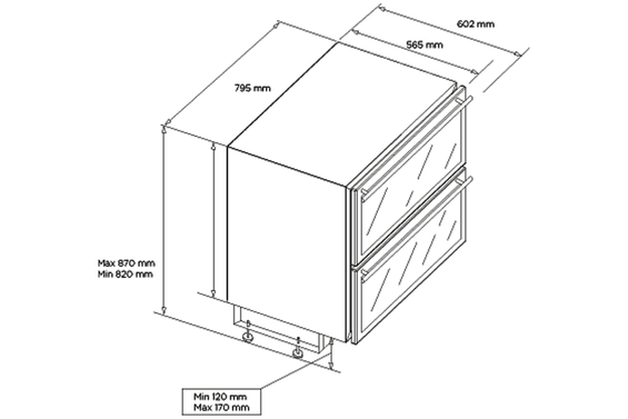 Winiarka szufladowa Norcool G3 80 cm N-60000007