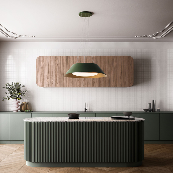 Okap Falmec Vogue Circle.Tech Isola 88 zielony 600 m³/h wyspowy