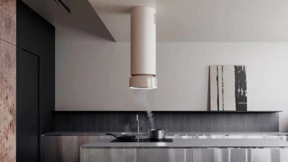 Okap wyspowy Ciarko Design FLUO White/White Gloss pochłaniacz