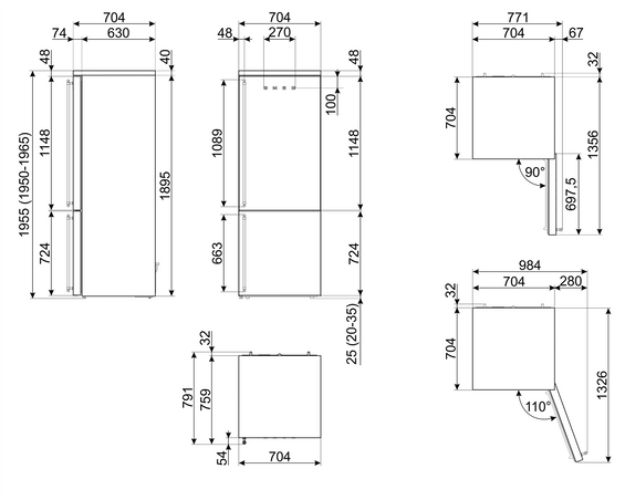 Lodówka wolnostojąca Smeg FA8005RPO6 Coloniale