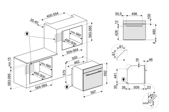 Piekarnik Smeg Linea SFP6101TB3