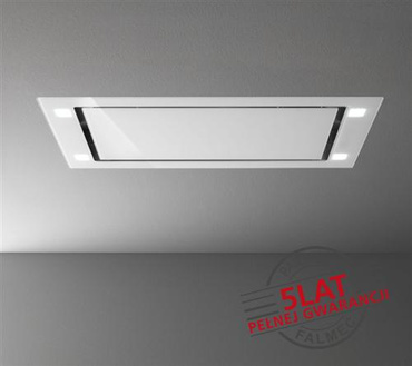 Okap sufitowy Falmec Sirio evo 90 biały - korpus bez silnika, z pilotem