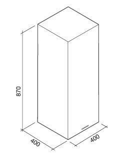 Okap Falmec Mira Black 40 800 m³/h przyścienny