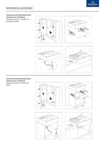 Zlewozmywak 2 komorowy Villeroy & Boch VB-6323 91 KG