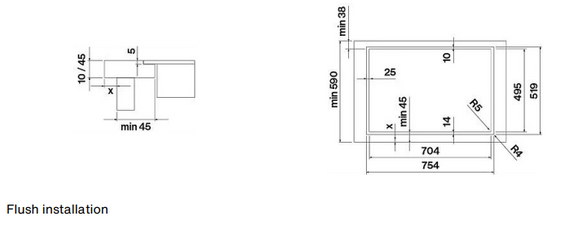 System Zintegrowany Falmec Brera 75 czarny 800 m³/h