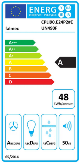 Okap Falmec Plane Plus NRS Isola 90 czarny 800 m³/h wyspowy