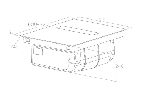 Płyta z okapem Elica NIKOLATESLA FIT BL/A/60 (wyciąg) PRF0167053