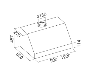 Okap Falmec Zeus Pro 90 950 m3/h przyścienny