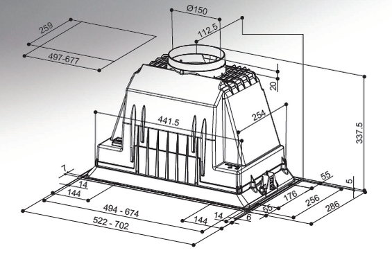 Okap Faber INKA PLUS HCS X 52 305.0602.049