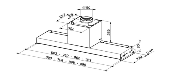 Okap Faber IN-NOVA PREMIUM WH M 120 305.0625.240