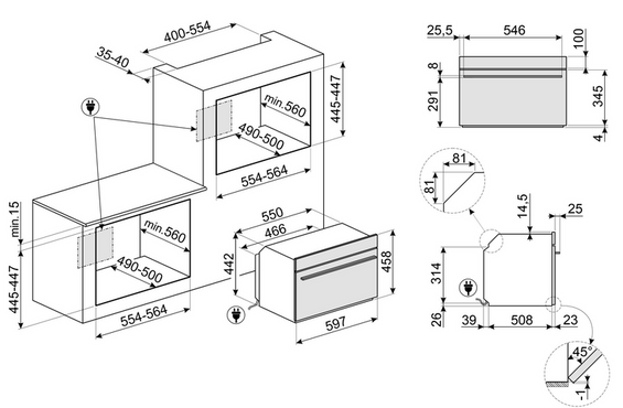 Piekarnik z funkcją pary i mikrofali Smeg SO4106WAPG Linea