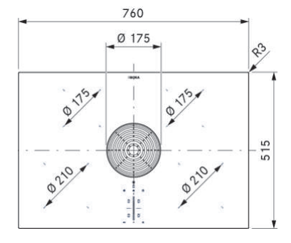 BORA Pure Rough matowa płyta indukcyjna ze zintegrowanym wyciągiem oparów - powietrze w obiegu zamkniętym PURU2R
