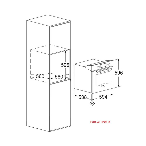Piekarnik z pirolizą Fulgor Milano FUTO 6011 P MT IX