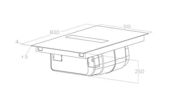 Płyta z okapem Elica NIKOLATESLA FIT XL RAW BR/A/83 (wyciąg) PRF0202499