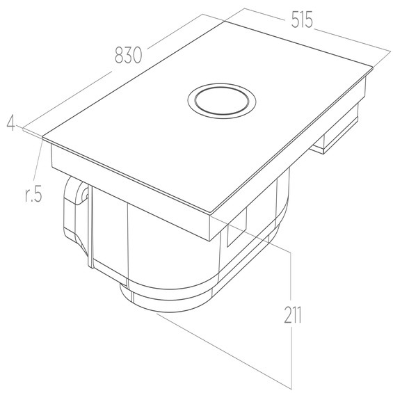 Płyta z okapem Elica NIKOLATESLA SWITCH GLOW EVO BL/A/83 PRF0196335 czarny