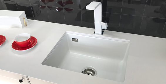 systemceram MERA 50 U zlewozmywak ceramiczny Nigra 87