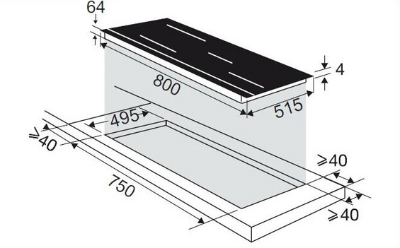 Płyta indukcyjna De Dietrich DPI4831W 80cm biała