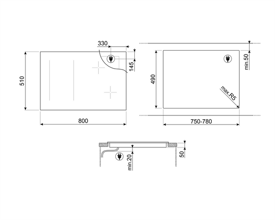 Płyta indukcyjna Smeg SIM3864MB