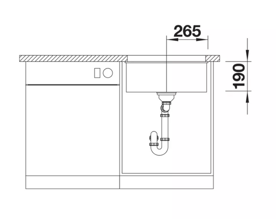 Zlew BLANCO SUBLINE BLANCO SUBLINE 500-U Silgranit tartufo, bez armatury 527801