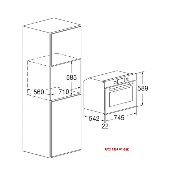 Piekarnik Fulgor Milano FUTO 7509 MT GBK