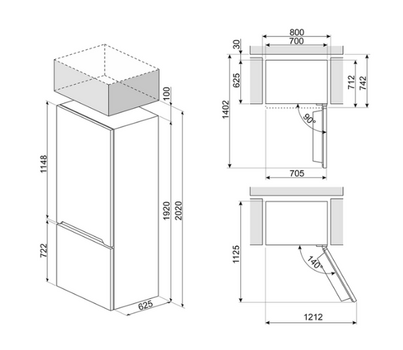Chłodziarko - zamrażarka wolnostojąca Smeg FC48XDNE