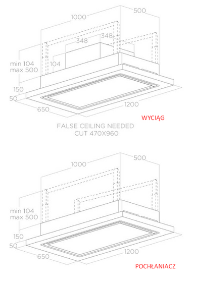 Okap Elica LULLABY @ WH WOOD/F/120 PRF0167049 pochłaniacz
