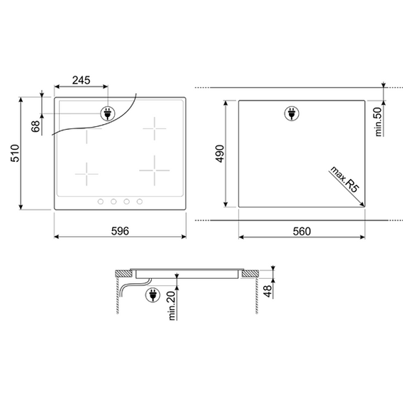 Płyta ceramiczna Smeg P864PO