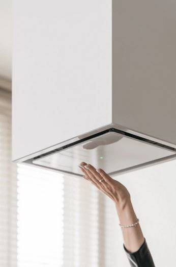 Okap wyspowy Ciarko CUBE W Biały 40cm wyciąg