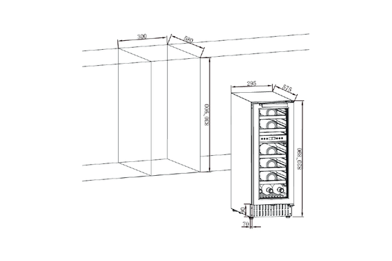 Winiarka podblatowa Norcool 30 cm N-CAVE 30 BU DZ-12700030