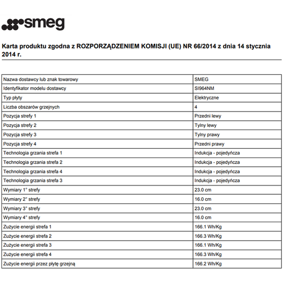 Płyta indukcyjna Smeg SI964NM