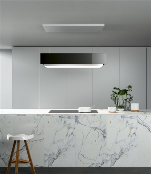 Okap sufitowy Falmec Levante Circle.Tech Isola 120 czarny 600 m³/h z pilotem