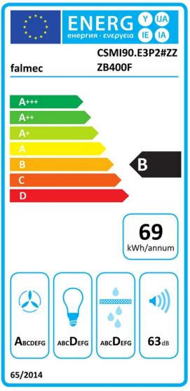 Okap sufitowy Falmec Stella Plus 90 biały - korpus bez silnika, z pilotem