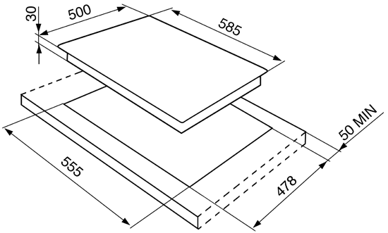Płyta Smeg S64SB Biały