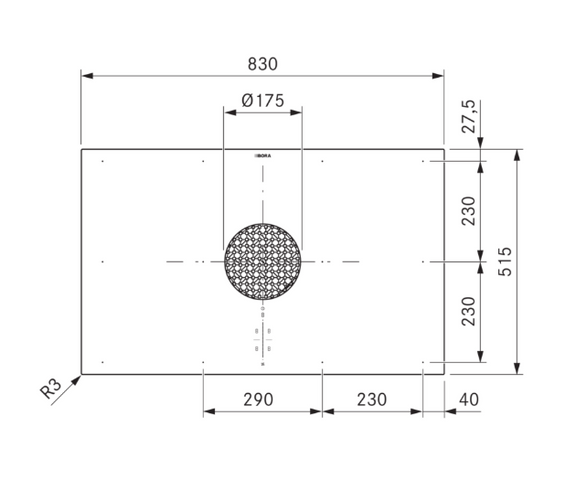 BORA X Pure matowa płyta indukcyjna z wyciągiem - powietrze odprowadzane PUXA2R