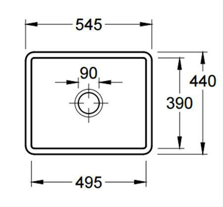 Zlew Villeroy & Boch SUBWAY 60SU korek manualny 3310 01 R1 WHITE ALPIN (błyszczący)