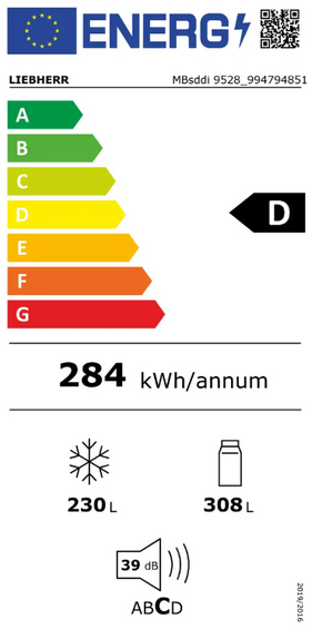 Wolnostojąca chłodziarko-zamrażarka z 2 szufladami Liebherr MBsddi 9528 Plus BioFresh NoFrost