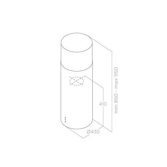 Okap Elica TUBE PRO ISLAND IX/A/43 Stal nierdz.