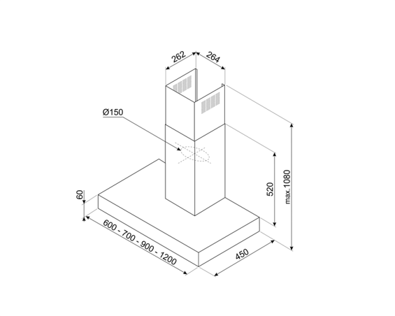 Okap Smeg KBT600XE