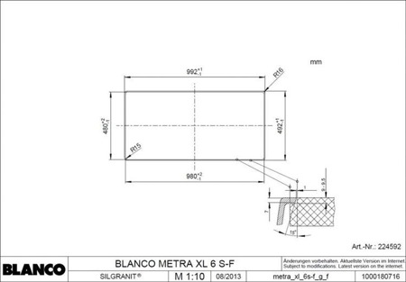 Zlew BLANCO METRA XL 6 S-F 519157 (Silgranit kawowy  PuraDur II z korkiem aut. )