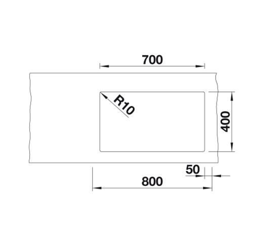 Zlew BLANCO SUBLINE 700-U Level biały z koszykiem stalowym i korkiem InFino 523456
