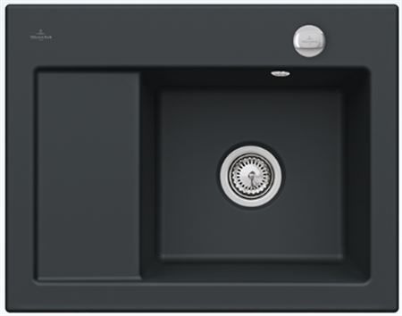 Zlew Villeroy & Boch SUBWAY 45 COMPACT korek manualny 331301S5 ebony prawa komora PROMO